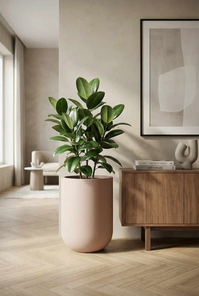 Blumentopf Zenith Puderrosa aus Fiberglas