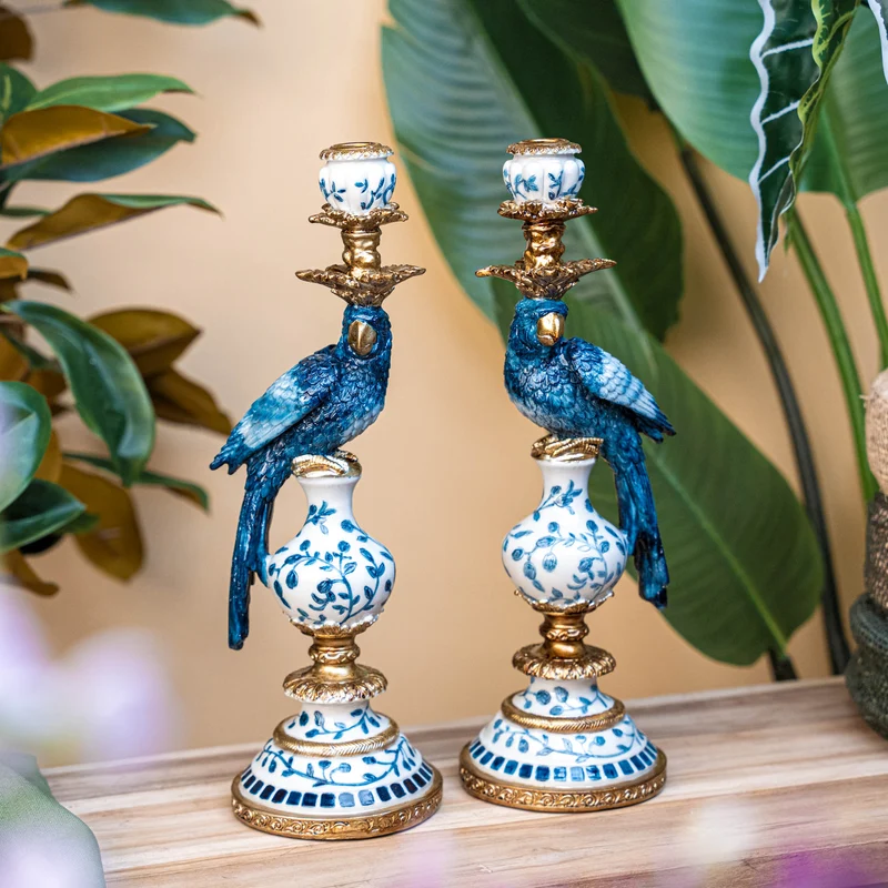 Candleholder - Dutch Blue Parrot ↑ 40 cm - Right