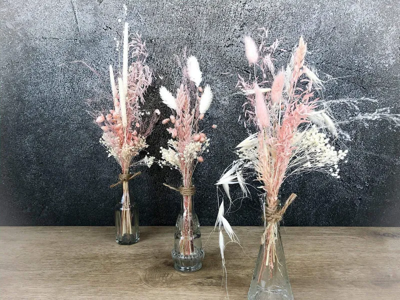 Strauß Trockenblumen Eukalyptus Vase – natürliche Innenraumdeko