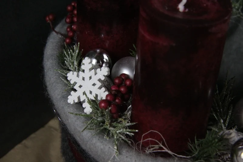 Adventskranz rund stilvoll – mehrjährig handgefertigt festlich