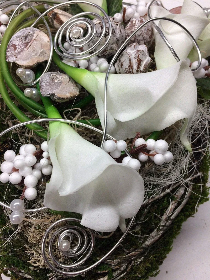 Grabherz Calla Seidenblumen – langlebiger Grabschmuck