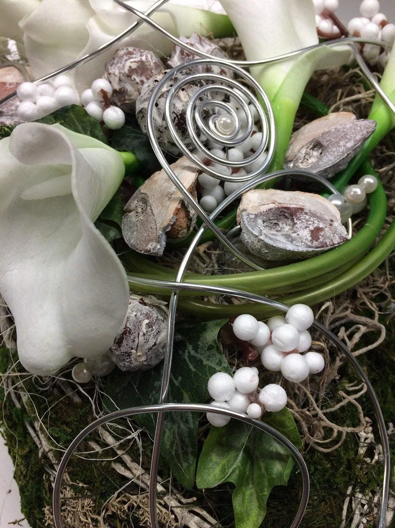 Grabherz Calla Seidenblumen – langlebiger Grabschmuck