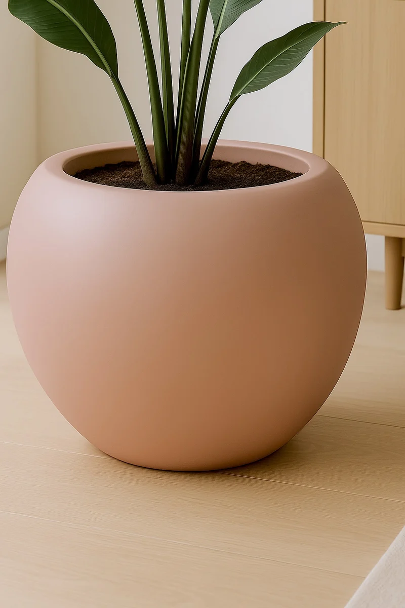 Blumentopf Stream Puderrosa aus Fiberglas