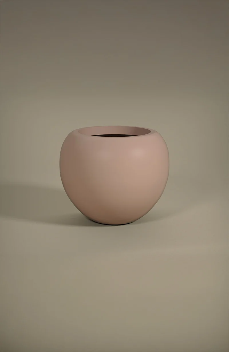 Blumentopf Stream Puderrosa aus Fiberglas