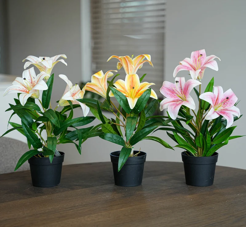 Lily mix - 3 pcs - Artificial Plants - Bundle set