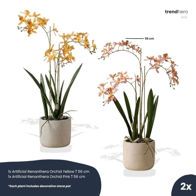Renanthera orchid mix - 2pcs - Artificial Plants - Bundle set