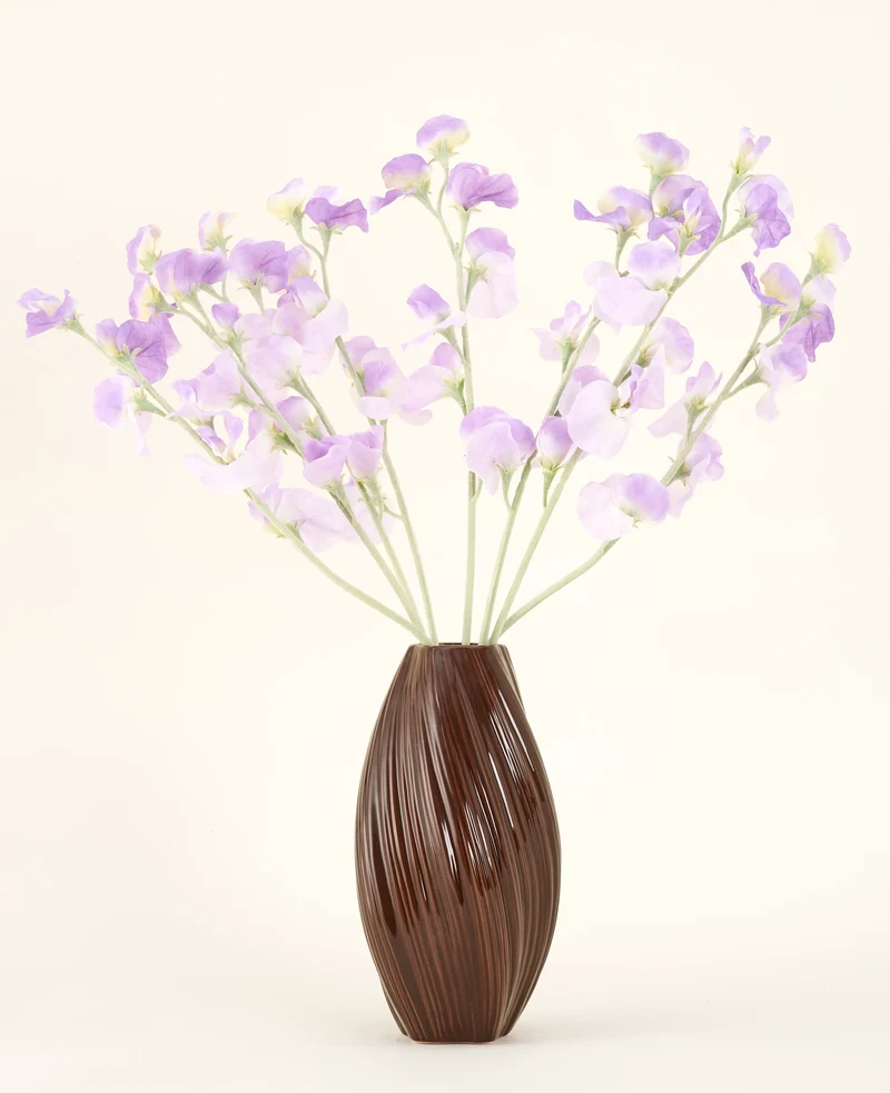 Zijden kunstbloemen boeket Erwt paars