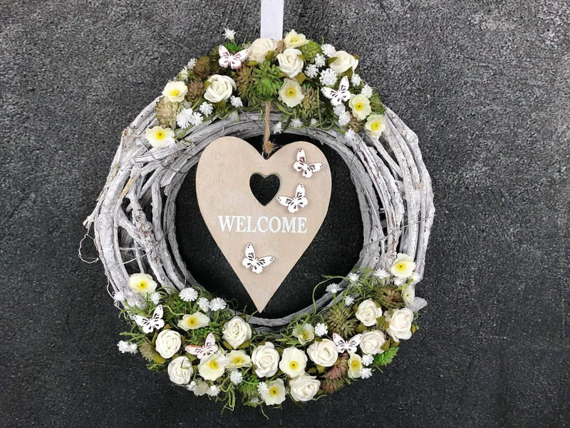 Welcome Türdeko Seidenblumen – Türkranz ganzjährig & stilvoll – Wunsch