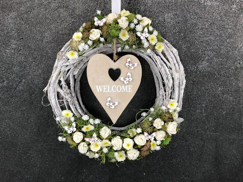 Welcome Türdeko Seidenblumen – Türkranz ganzjährig & stilvoll – Wunsch