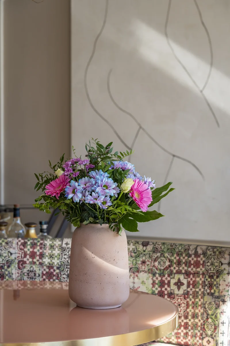 Vase Mahir Terrakotta, wasserdicht aus glasfaserverstärktem Ton