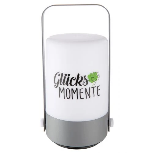 Gilde LED Tischleuchte „Glücksmomente“ – Metall & Kunststoff, batteriebetrieben, 20 cm