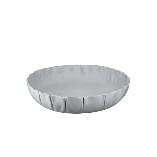 Gilde Metall Deko-Schale Ø 29 cm – Flach & Rund, Hellblau, modernes Wohnaccessoire