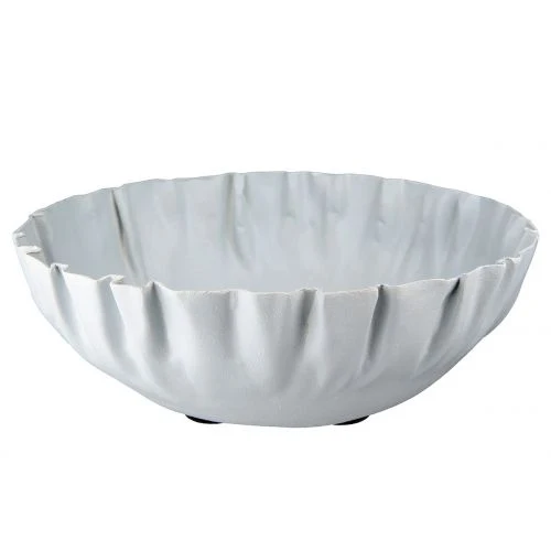 Gilde Metall Deko-Schale Ø 15 cm – Rund, Hellblau, moderne Tischdekoration