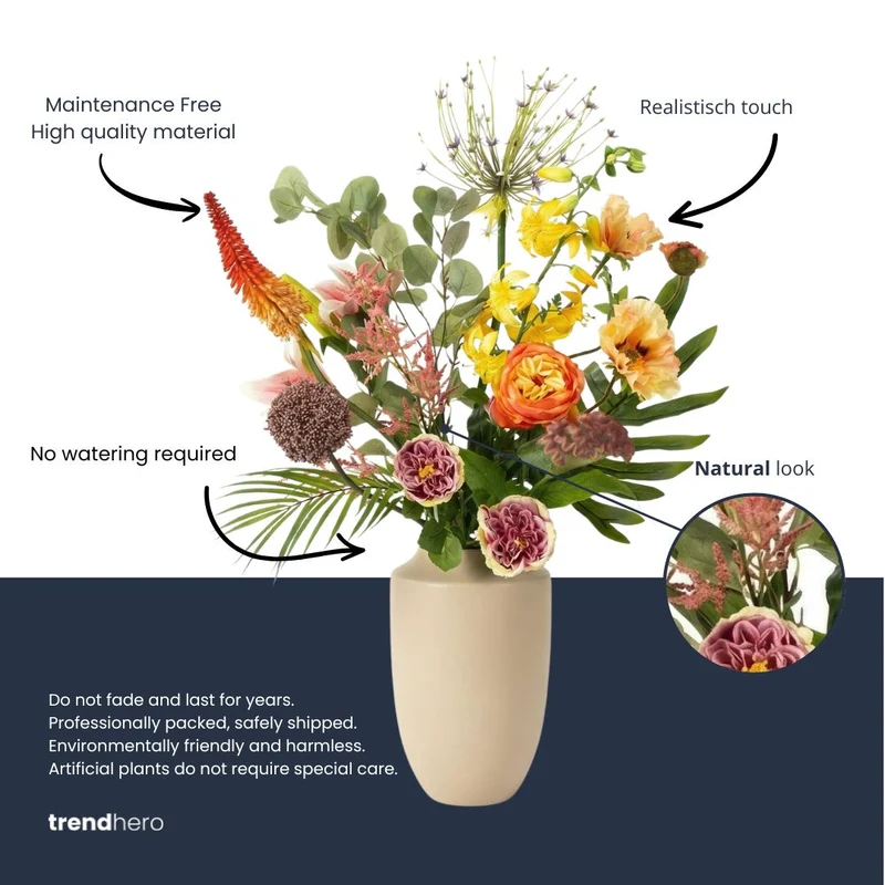 Artificial Flower Bouquet - Tropical Chic Deluxe - Real Touch - 13 Stems - ↑ 105 cm