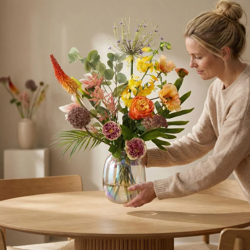 Artificial Flower Bouquet - Tropical Chic Deluxe - Real Touch - 13 Stems - ↑ 105 cm