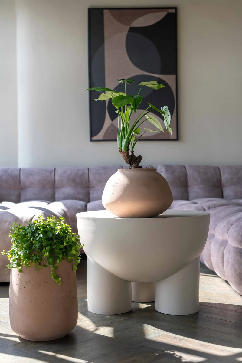 Vase Imara Terrakotta, wasserdicht aus glasfaserverstärktem Ton