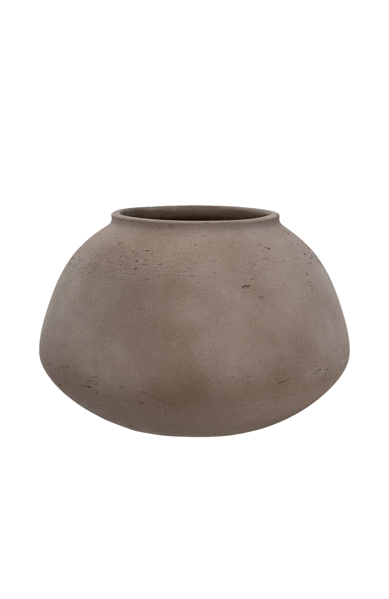Vase Imara Mocha, wasserdicht aus glasfaserverstärktem Ton