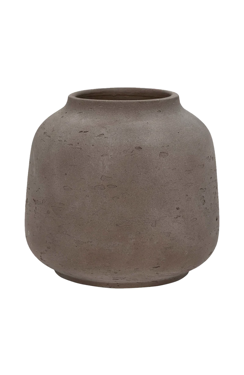 Vase Jabari Mocha, wasserdicht aus glasfaserverstärktem Ton