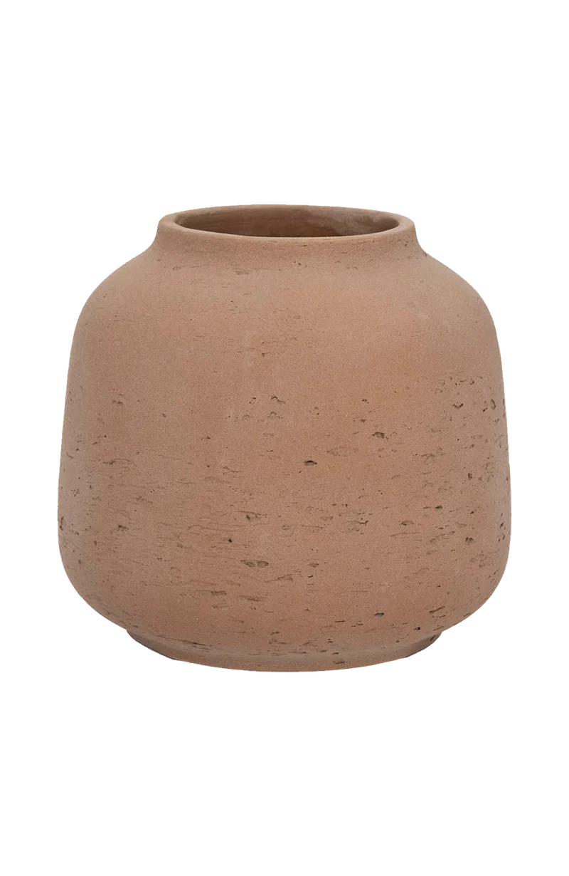 Vase Jabari Terrakotta, wasserdicht aus glasfaserverstärktem Ton