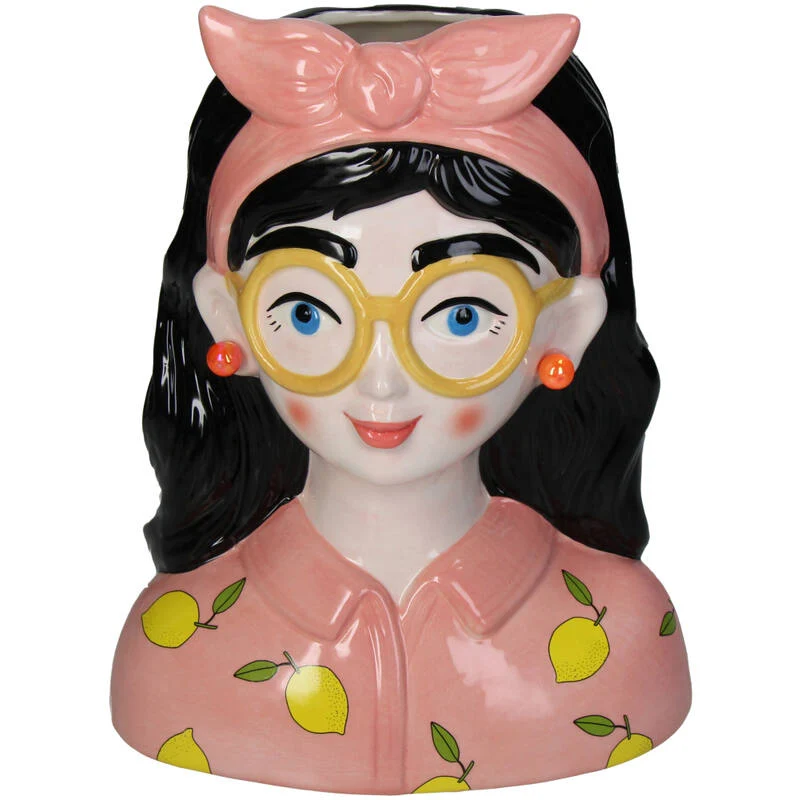 Vase Lady ‘Kylie’ ↑ 27 cm + 10x Real Touch Tulips Yellow