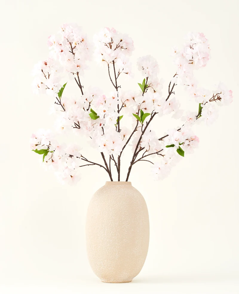 Zijden kunstbloemen boeket Kersenbloesem blush 119 cm