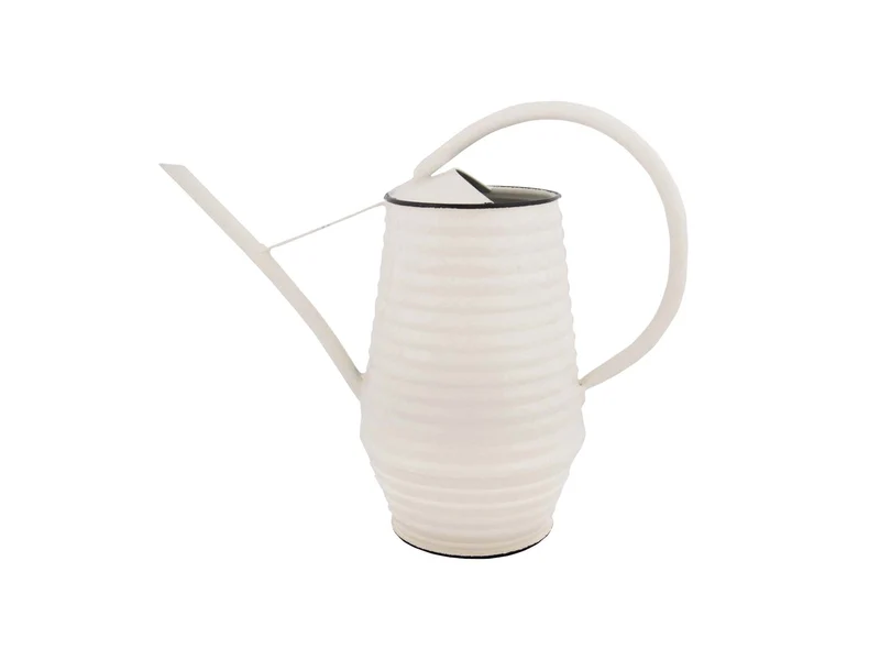 Flower watering can - Zinc - 1 liter - Green - Gray - White