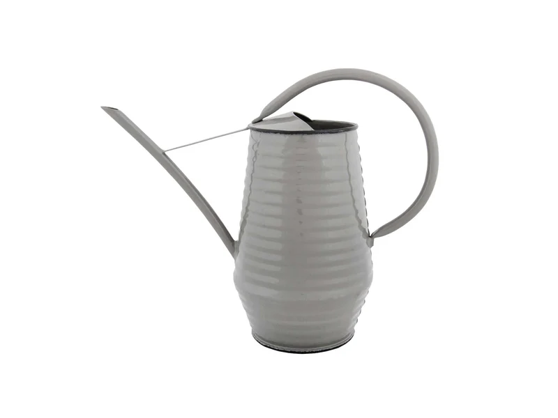 Flower watering can - Zinc - 1 liter - Green - Gray - White