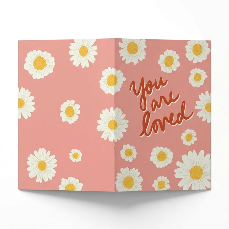 "You are loved" Greeting Card - A6 Folded - Add custom message