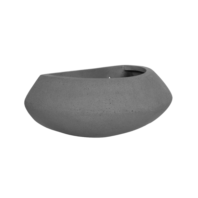 Wandpflanzschale Wally Tara Grau aus Fiberstone
