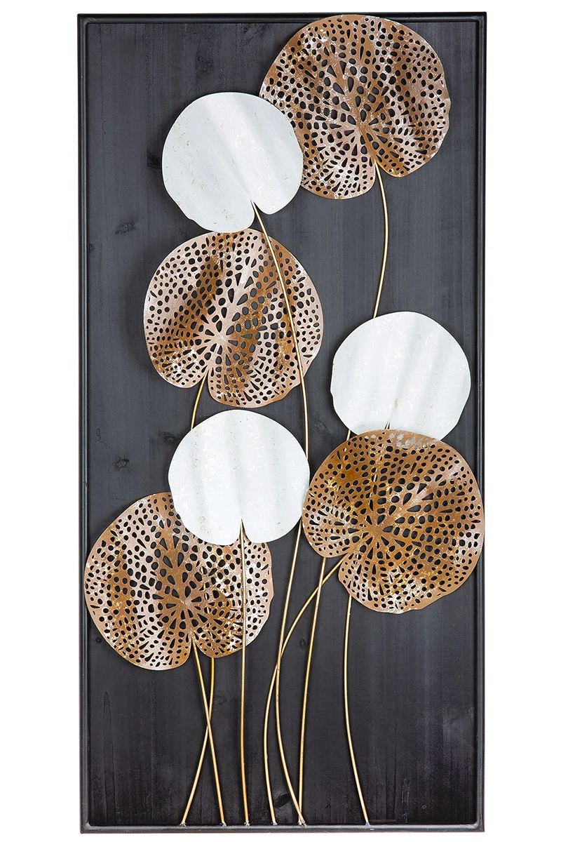 Metall Wandrelief Wandbild "Aqualilum" 99 x 49,5cm