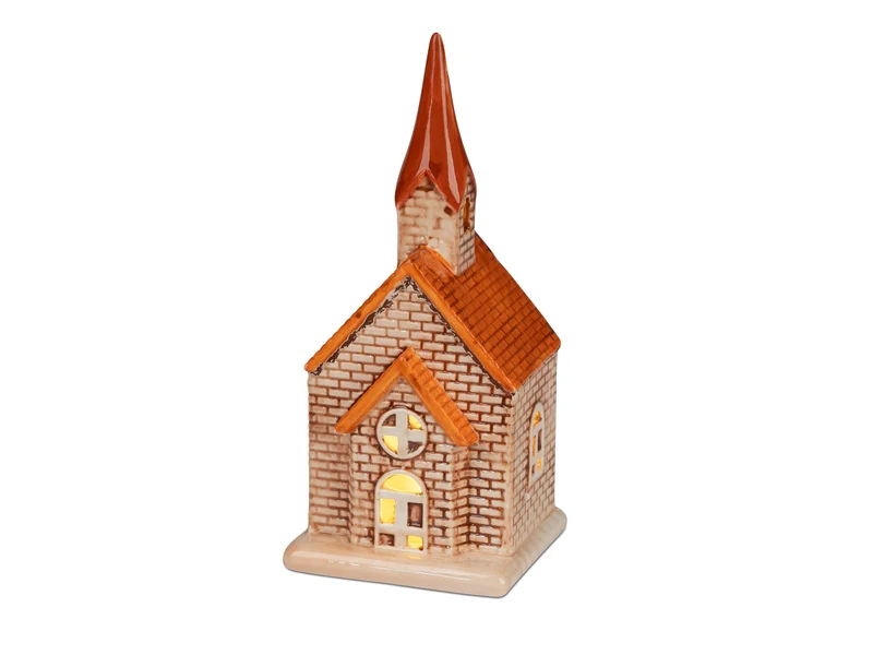 Deko-Kirche mit LED Licht + Timer