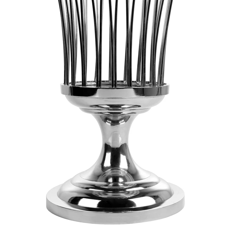 ALLEGRA Windlicht mit Glas silberfarben