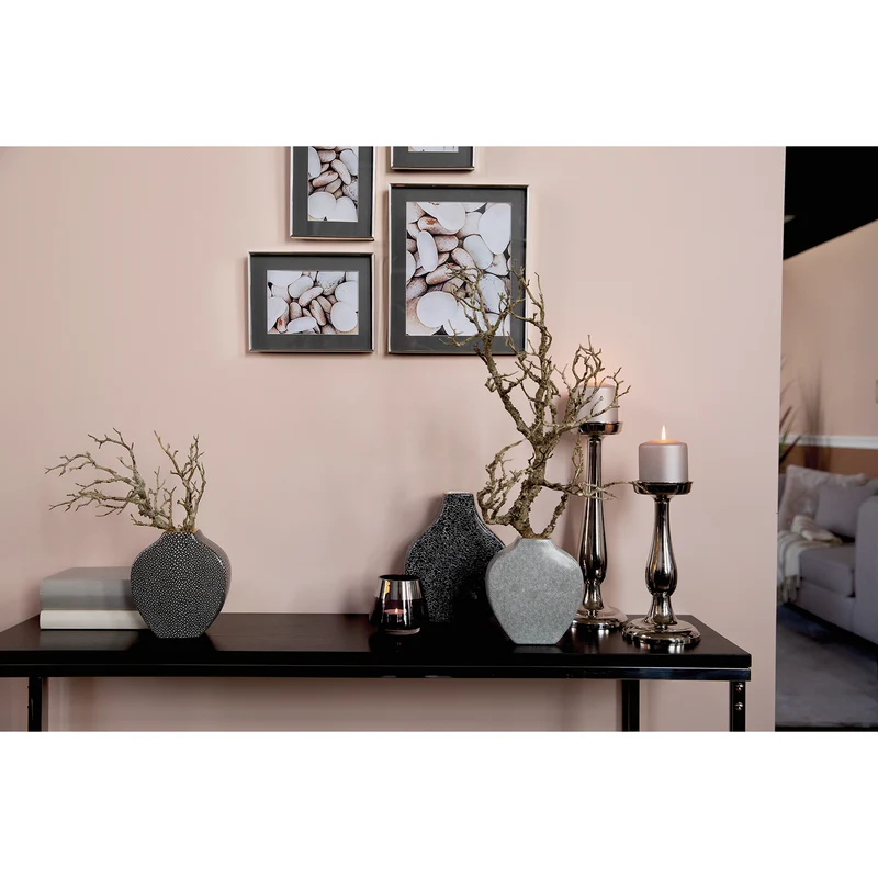 MINTA Vase schwarz-weiß