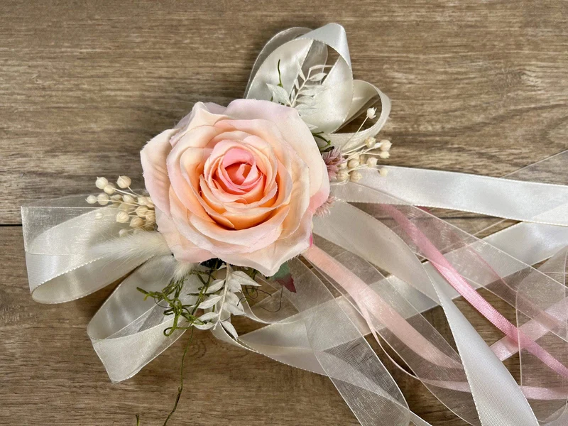 Hochzeit Schleifen Autoschmuck 2er Set – Seidenblumen langlebig