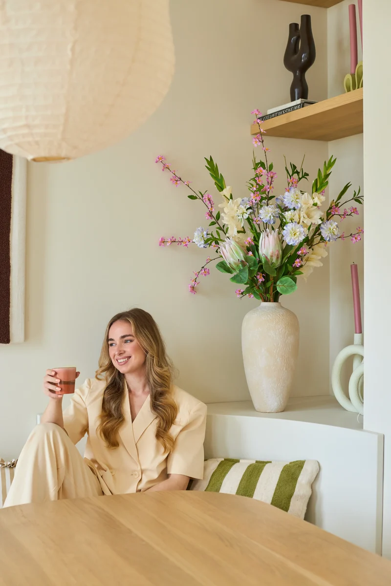 Zijden kunstbloemen boeket Lots of Love XL