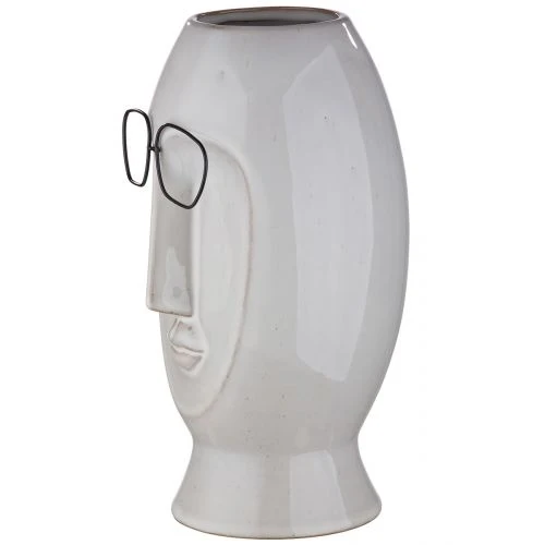 Vase, "Robert", Gesichtsmotiv, Porzellan
