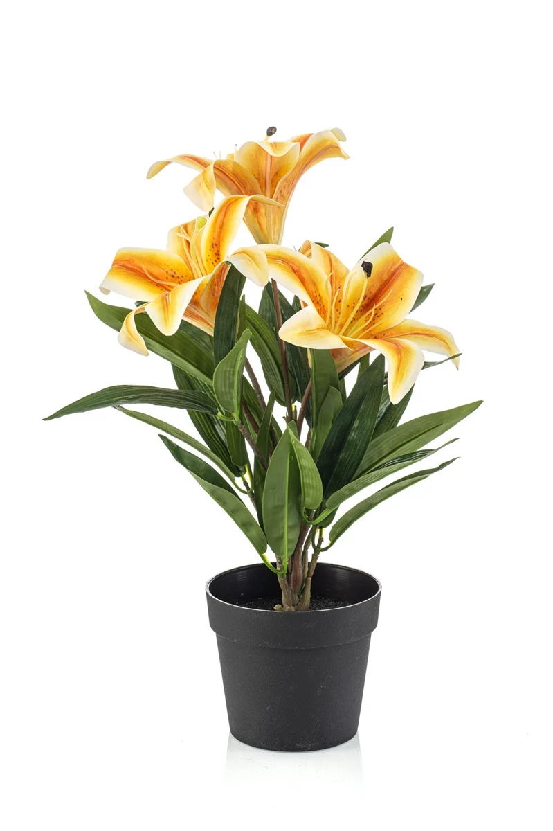 Lily in pot - Pink - Artificial plant - ↑ 33 cm