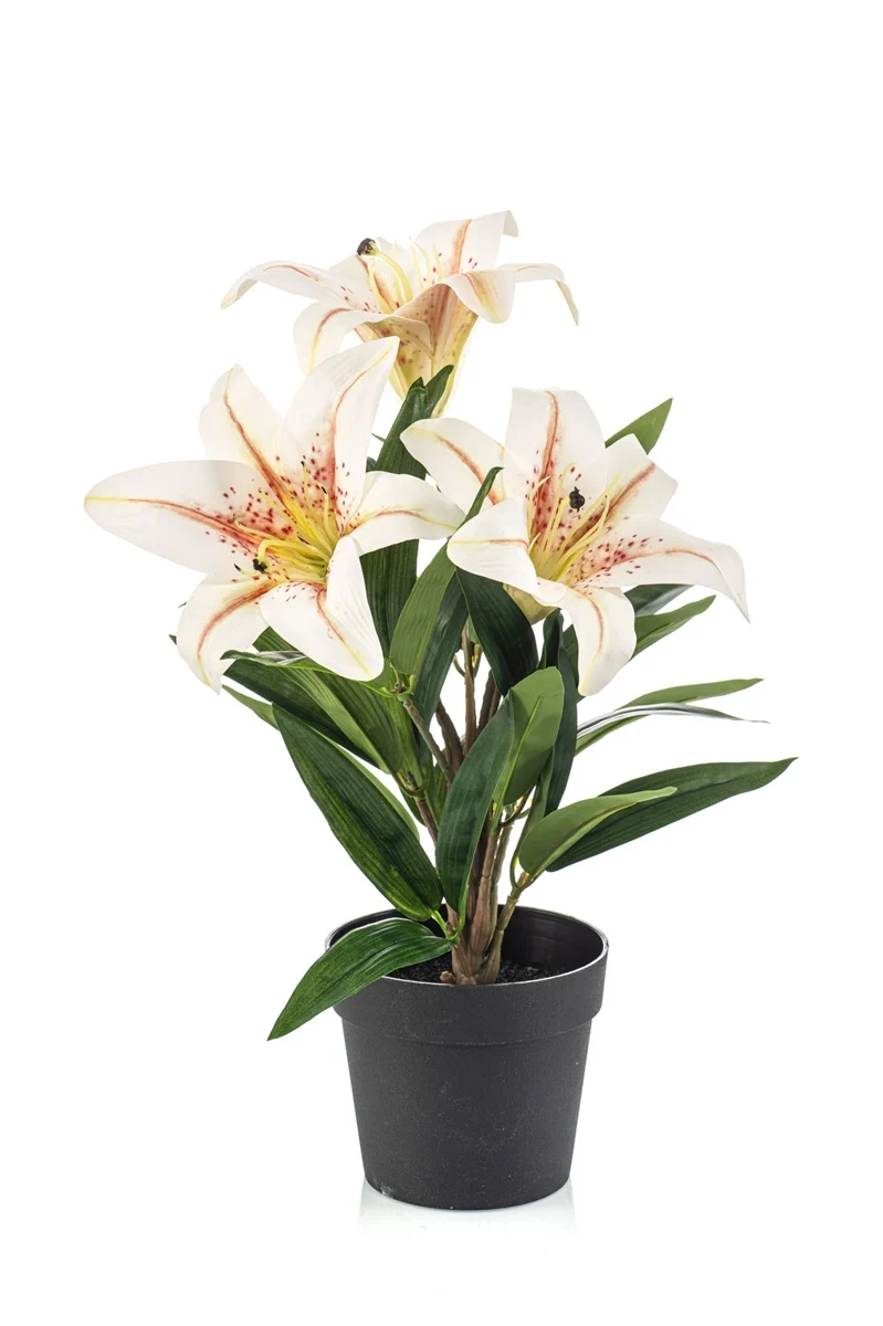 Lily in pot - Pink - Artificial plant - ↑ 33 cm