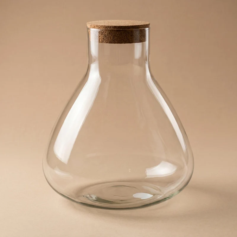 Terrarium bottle 'Sammie' with cork - Closed terrarium Ø 22.5 cm ↑ 27 cm