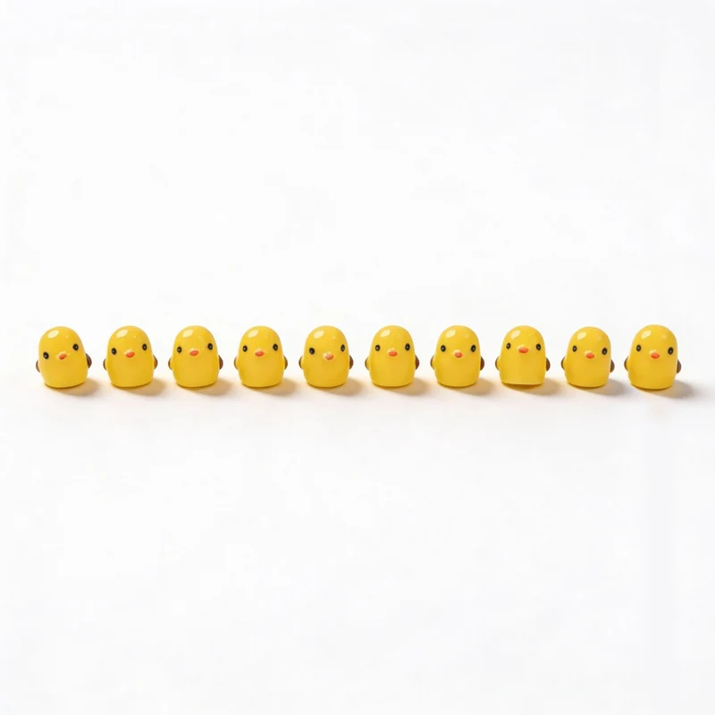 Chick Class – Decorative Mini Chicks – Yellow – Set of 10 – ↑ 1 cm