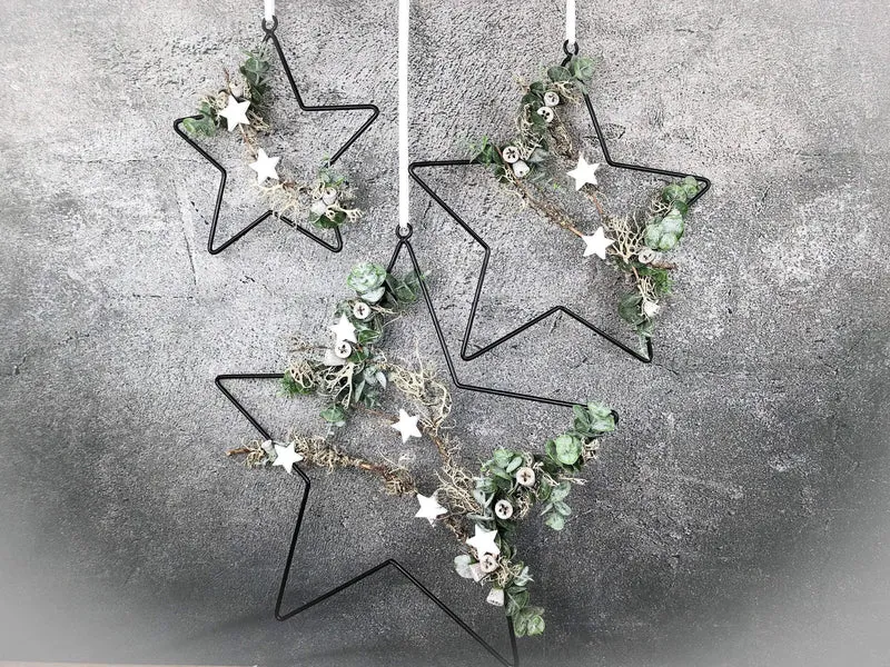 Fensterschmuck Stern Ring Weihnachten – 4 Größen & LED wählbar