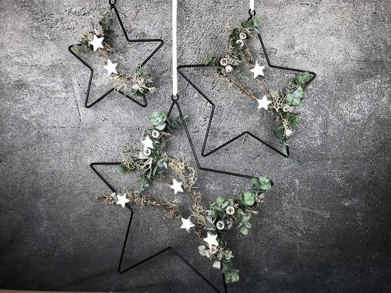 Fensterschmuck Stern Ring Weihnachten – 4 Größen & LED wählbar