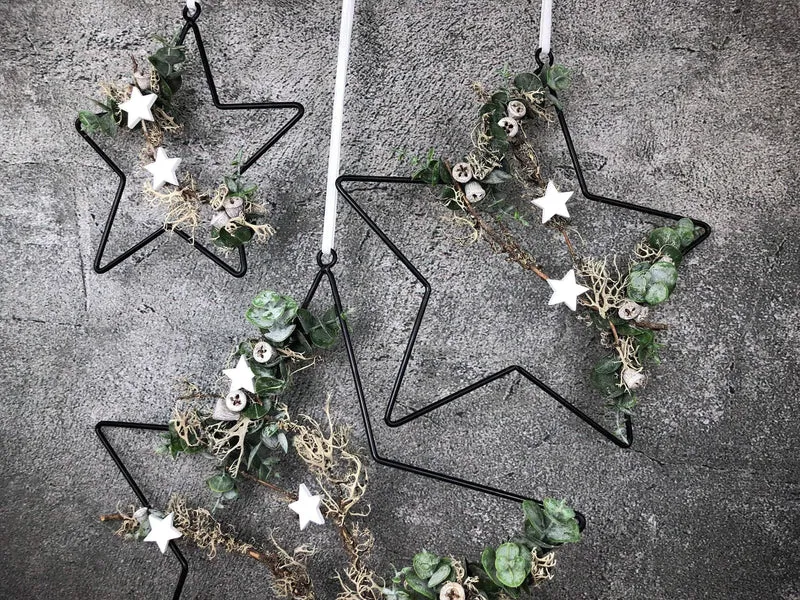Fensterschmuck Stern Ring Weihnachten – 4 Größen & LED wählbar