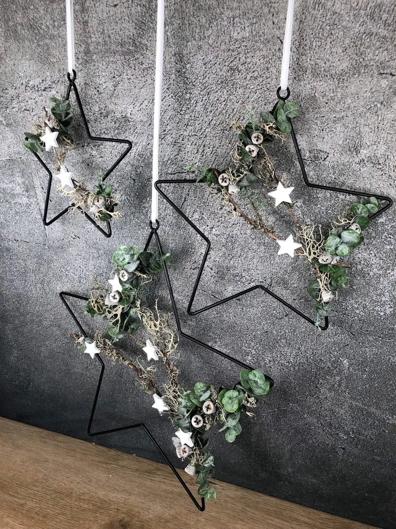 Fensterschmuck Stern Ring Weihnachten – 4 Größen & LED wählbar