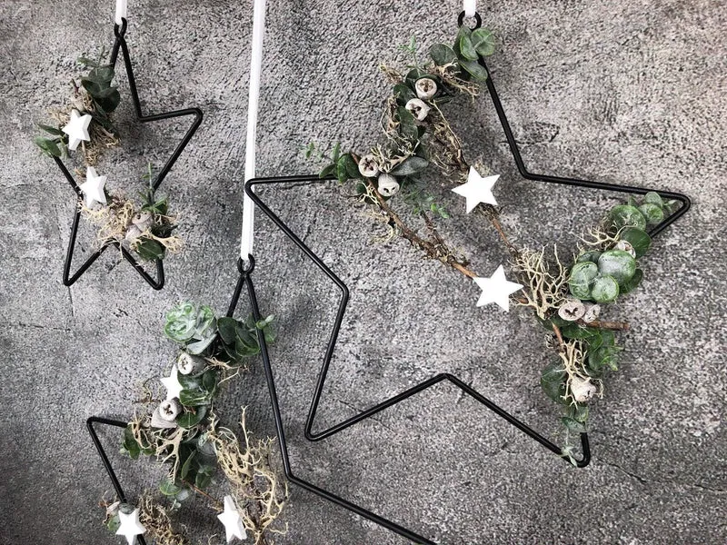 Fensterschmuck Stern Ring Weihnachten – 4 Größen & LED wählbar