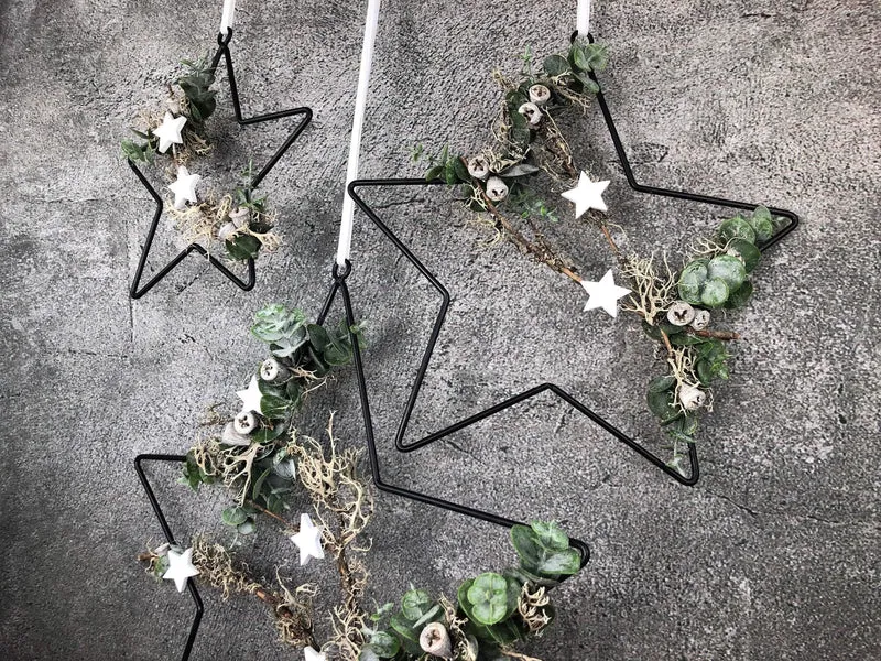 Fensterschmuck Stern Ring Weihnachten – 4 Größen & LED wählbar
