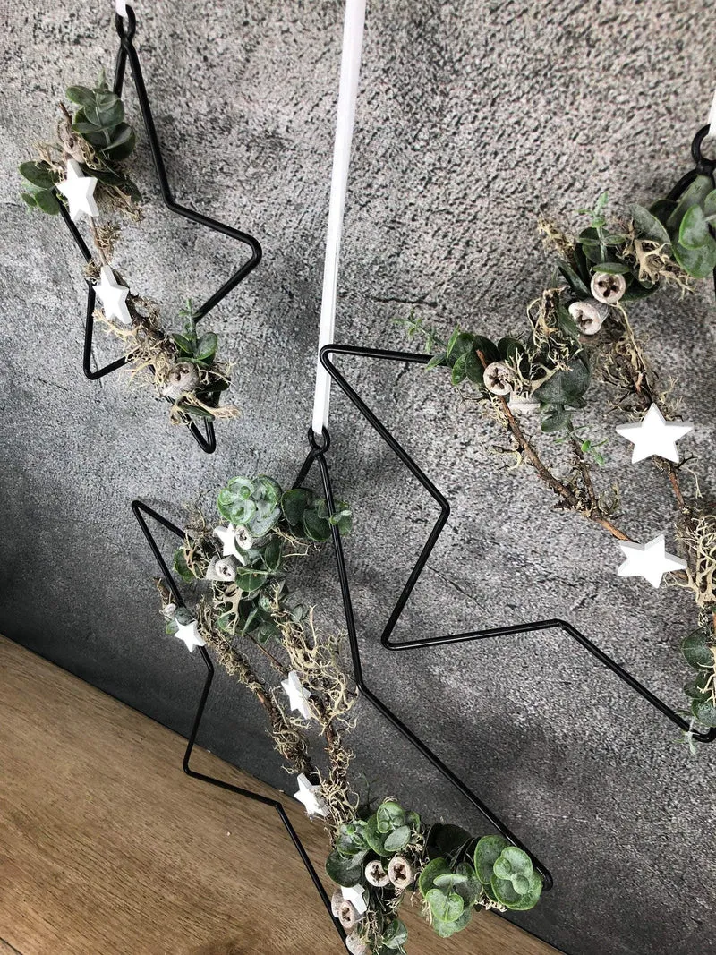 Fensterschmuck Stern Ring Weihnachten – 4 Größen & LED wählbar
