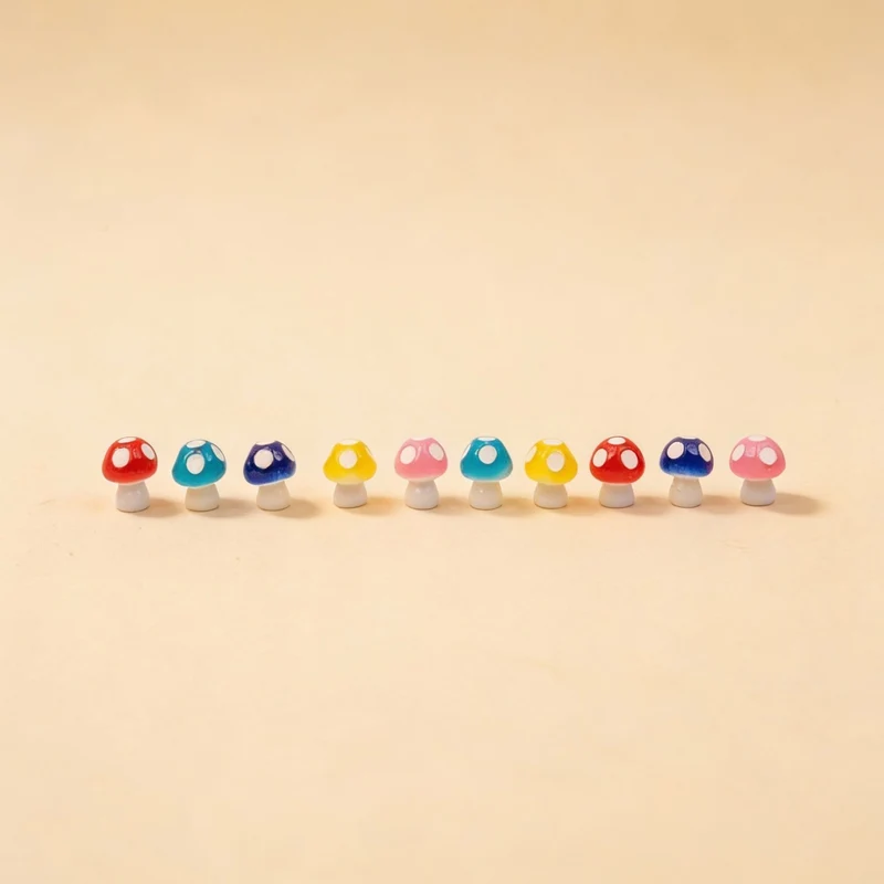 Neon Forest - Decorative Mini Mushrooms - Neon - Set of 10 - ↑ 1,5 cm