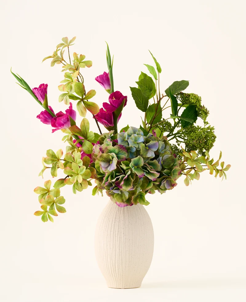 Zijden kunstbloemen boeket Cottage Garden