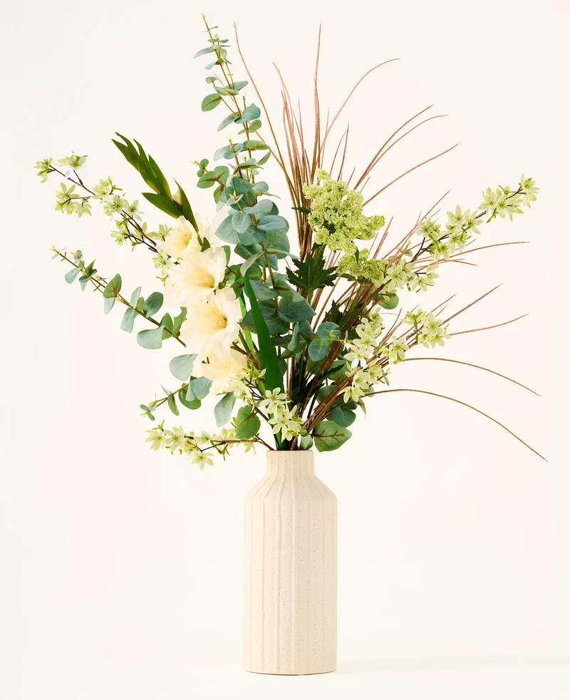 Zijden kunstbloemen boeket Wild Ivory